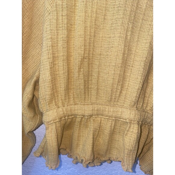 Free People Beach crop Sweet Lady balloon sleeve Shirt XS fairy boho hippie - Picture 3 of 10